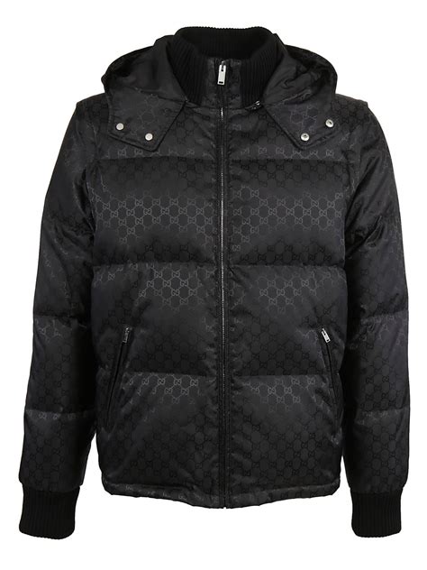 mens gucci padded jacket|Gucci gg print jacket men's.